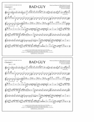 Bad Guy (arr. Jay Dawson) - Clarinet 1