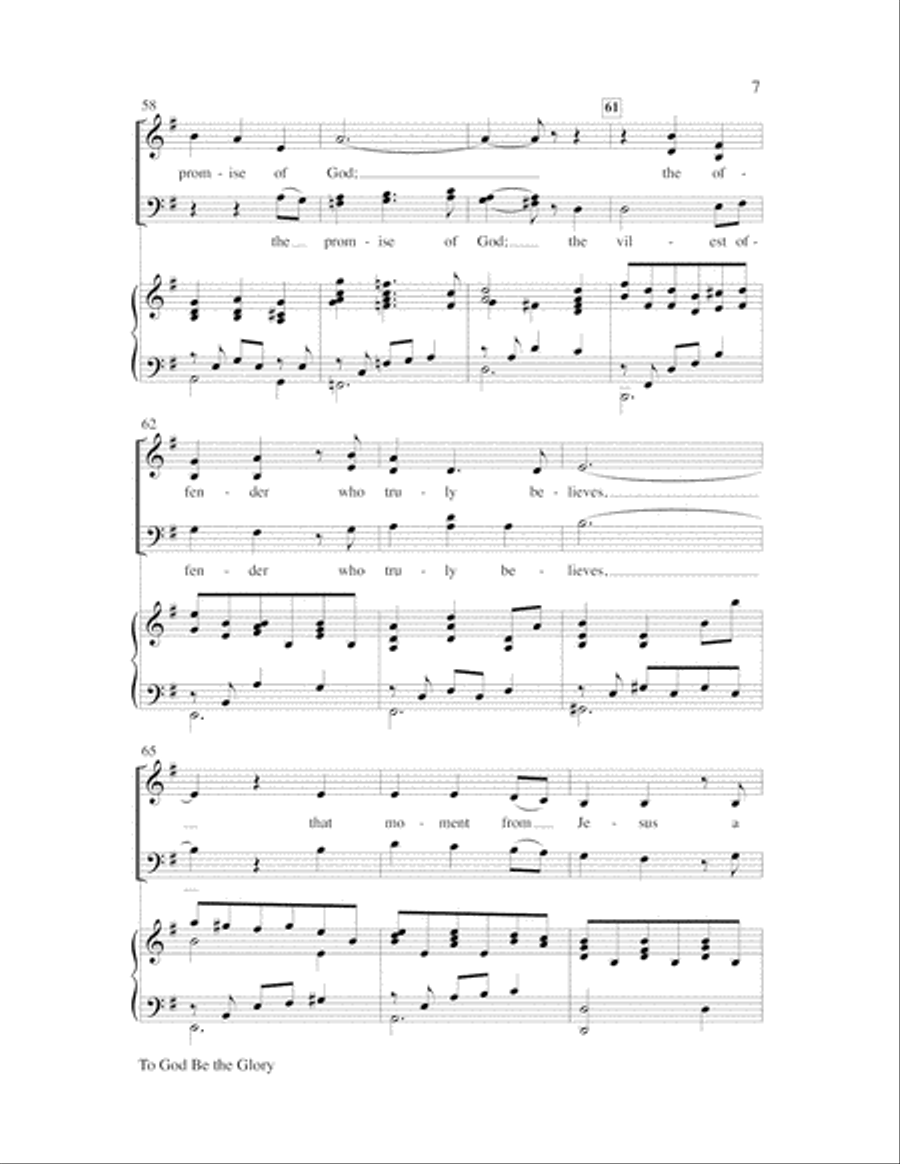 To God Be the Glory Choir scores gallery preview page 7