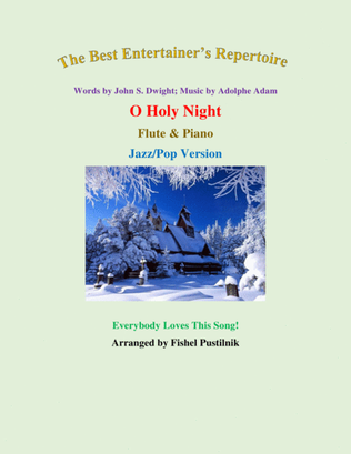 Book cover for "O Holy Night" for Flute and Piano-Jazz/Pop Version