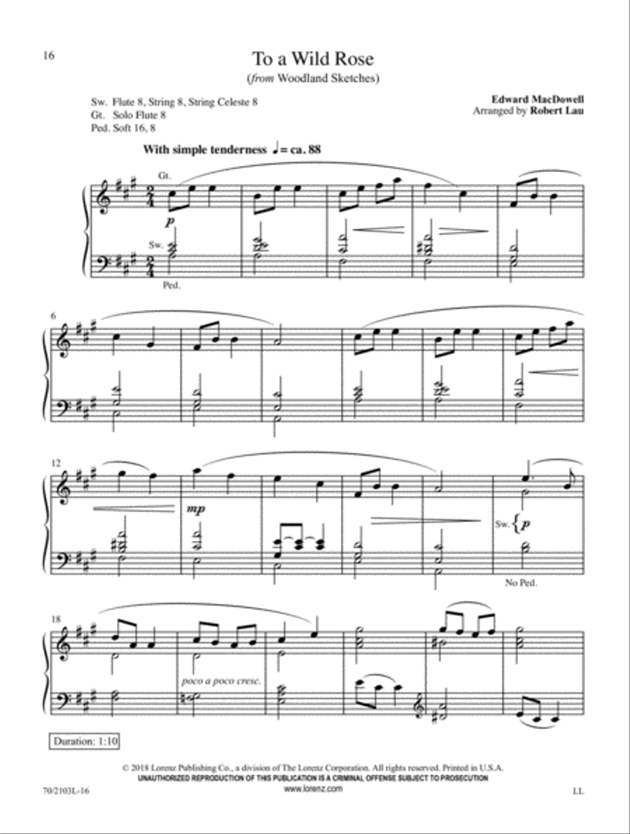 Easy Classics Arranged for Organ Organ Solo scores gallery preview page 8