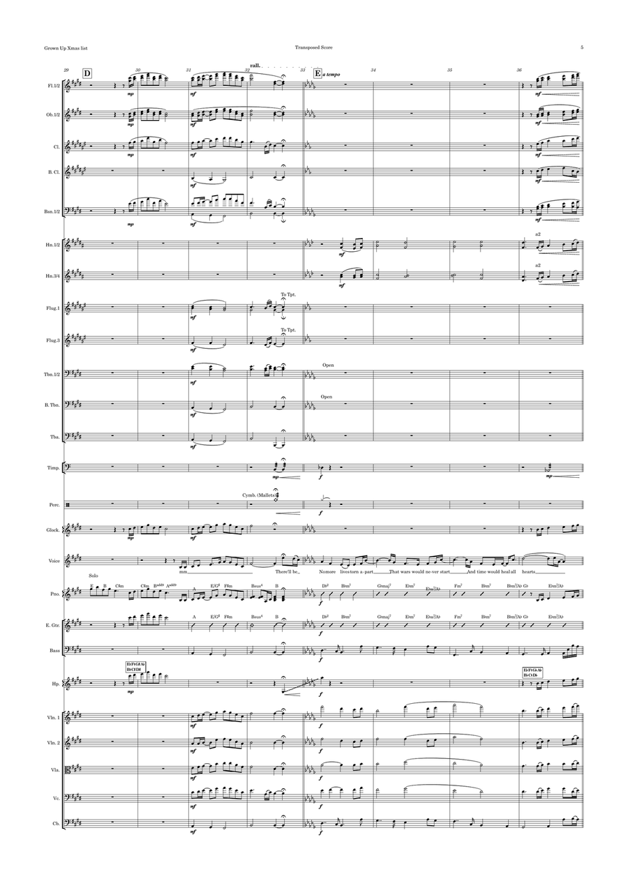 Grown-up Christmas List Full Orchestra scores gallery preview page 5