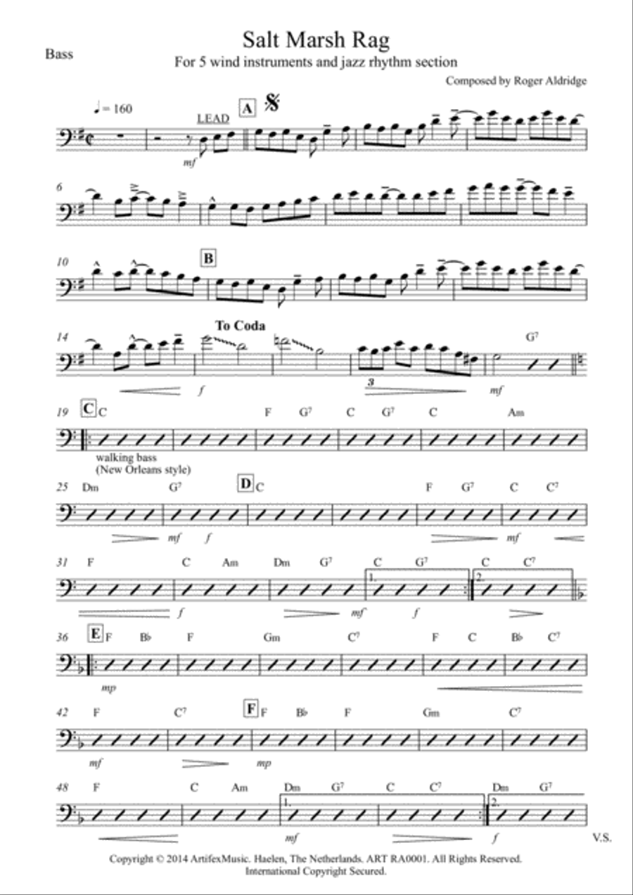 Salt Marsh Rag Parts Jazz Ensemble scores gallery preview page 3