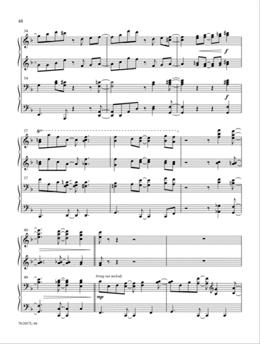 Everlasting Arms Piano Duet scores gallery preview page 25