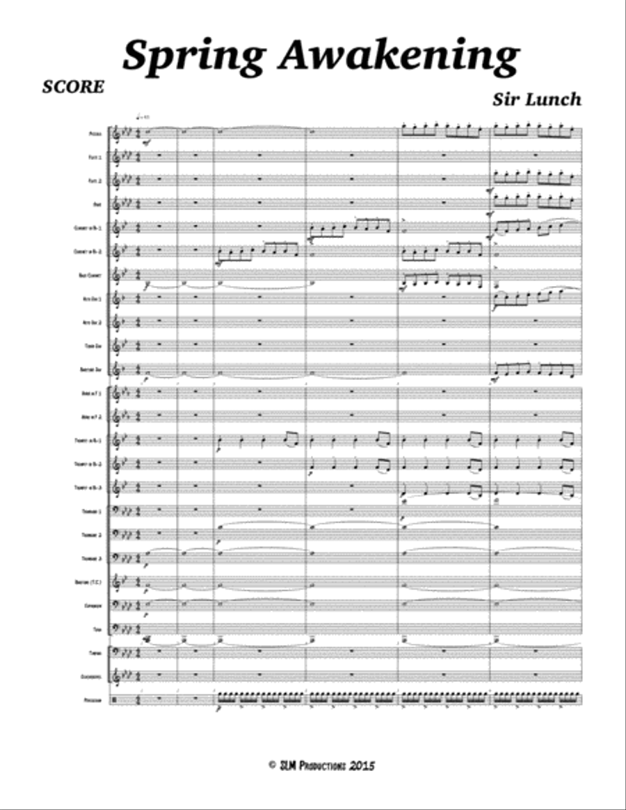 Spring Awakening Concert Band scores gallery preview page 1
