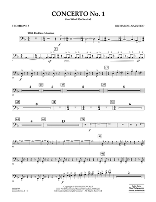 Concerto No. 1 (for Wind Orchestra) - Trombone 3
