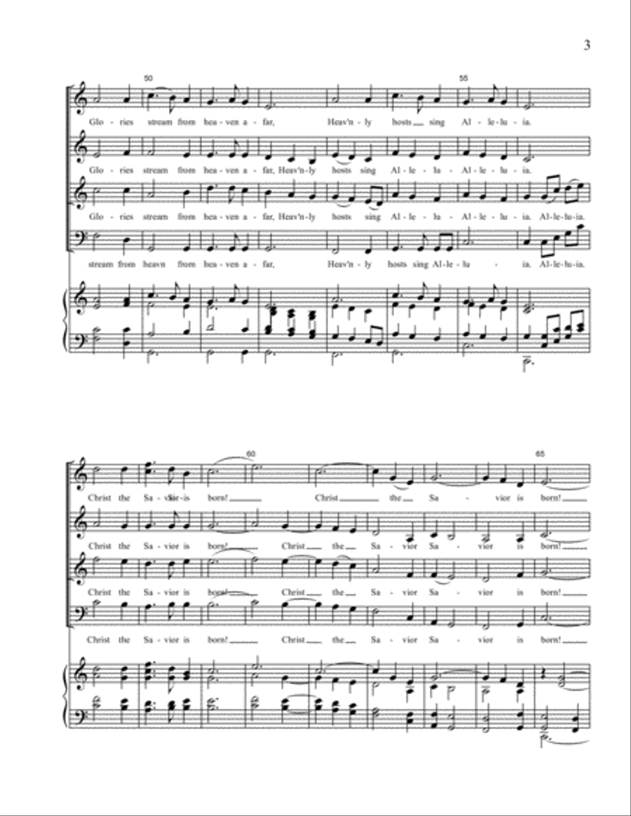 Silent Night 4-Part scores gallery preview page 3