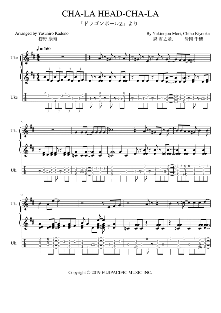 Cha La Head Cha La Ukulele scores gallery preview page 1