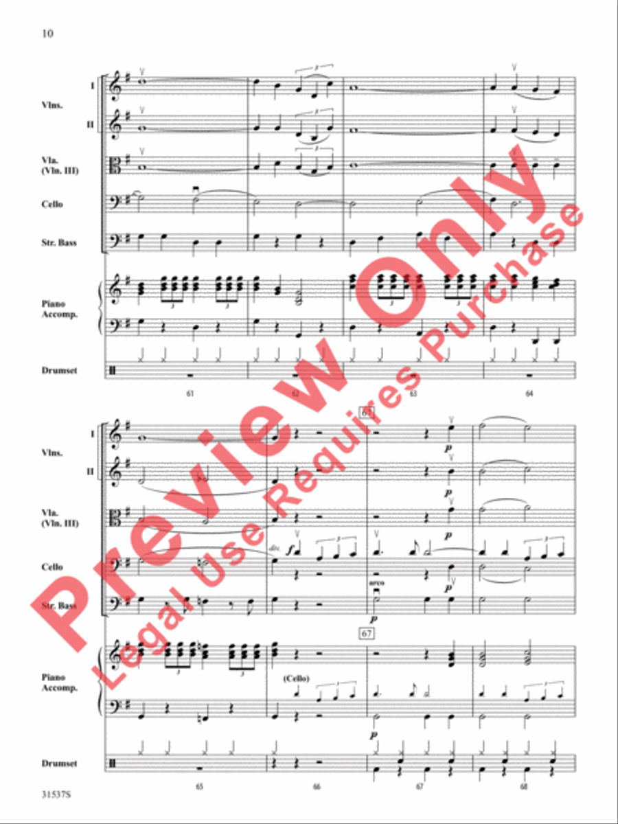 Rock 'n' Roll Classics (score only) String Orchestra scores gallery preview page 11