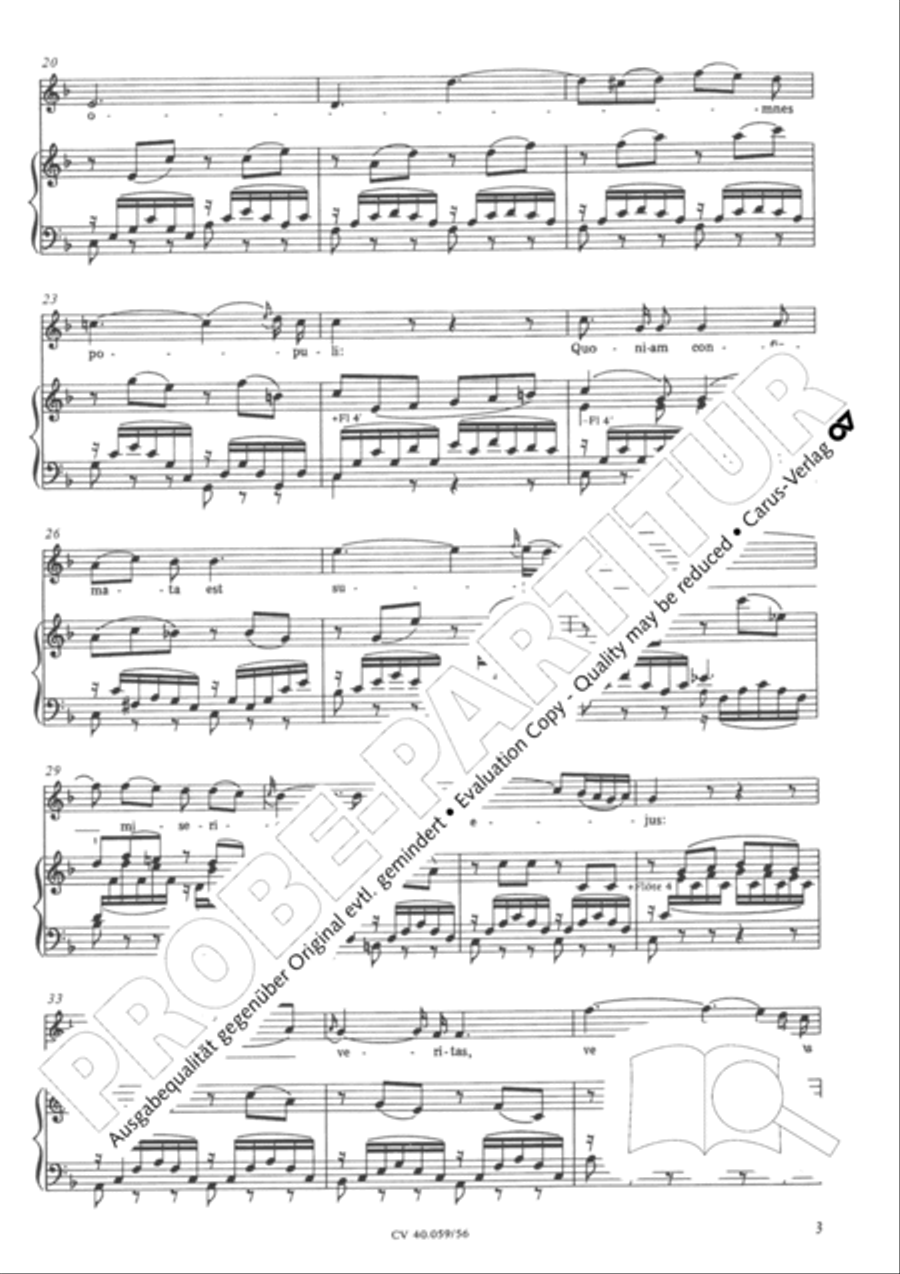Laudate Dominum in F 4-Part scores gallery preview page 4