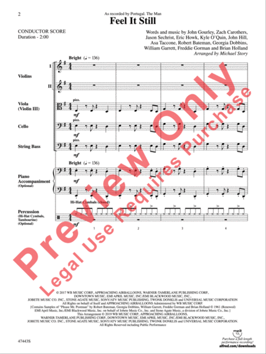 Feel It Still Feel It Still String Orchestra scores gallery preview page 3