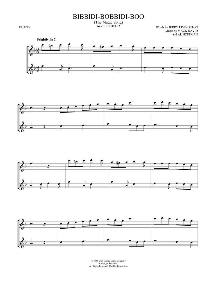 Bibbidi-Bobbidi-Boo (The Magic Song) (from Cinderella) (arr. Mark Phillips)