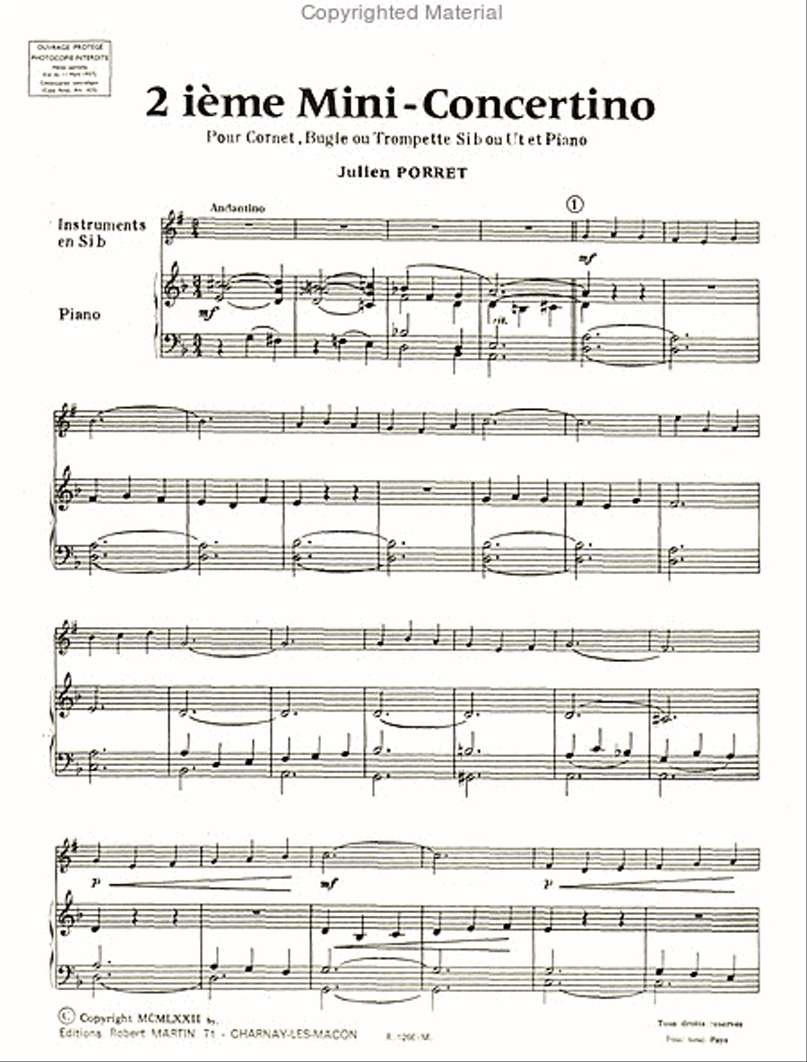 2ème Mini-concertino Trumpet Solo scores gallery preview page 2