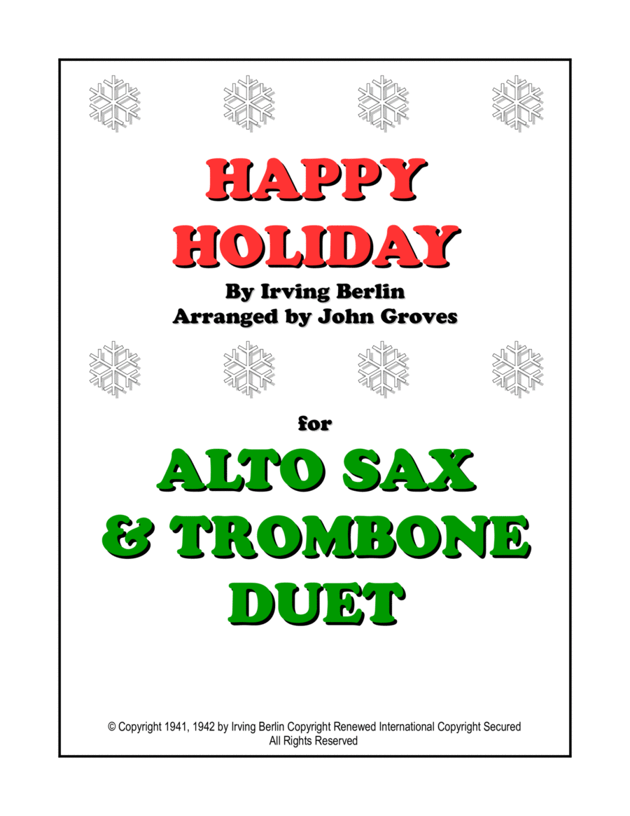 Happy Holiday Trombone Duet scores gallery preview page 1