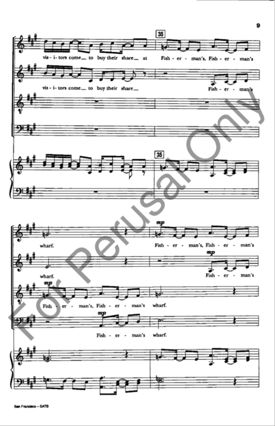 San Francisco 4-Part scores gallery preview page 9