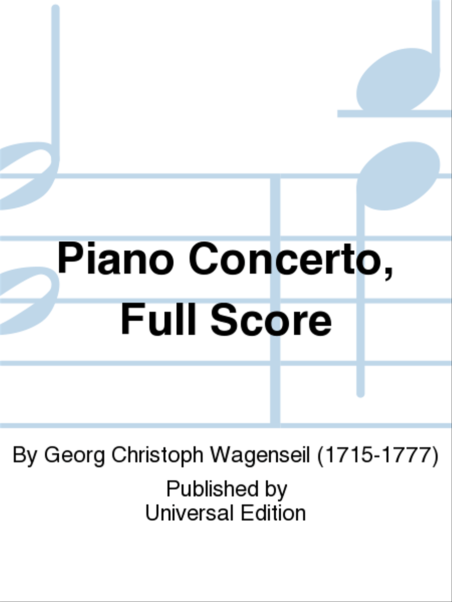 Piano Concerto, Full Score Piano Solo scores gallery preview page 1
