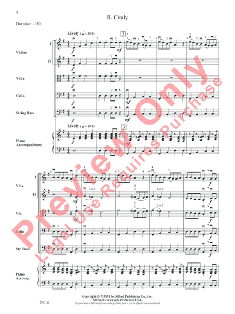 Two Appalachian Songs String Orchestra scores gallery preview page 5