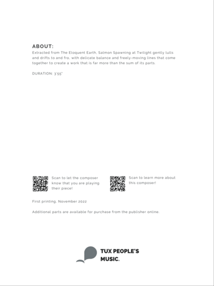 Salmon Spawning at Twilight Saxophone Quartet scores gallery preview page 3