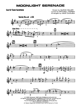 Moonlight Serenade: 2nd B-flat Tenor Saxophone