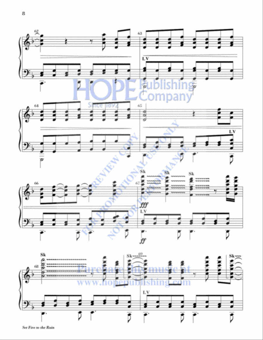 Set Fire to the Rain 5-Octaves scores gallery preview page 9
