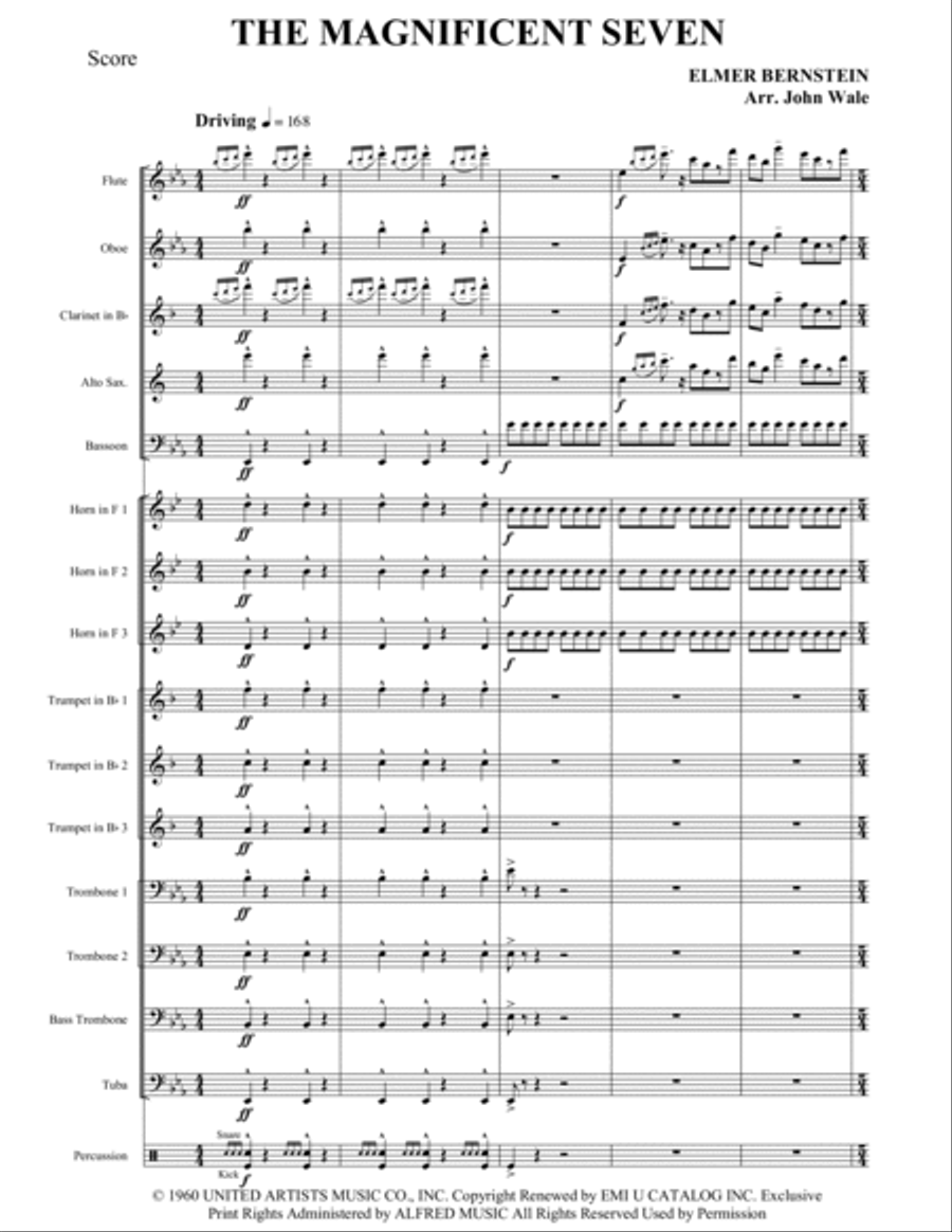 The Magnificent Seven Large Ensemble scores gallery preview page 2
