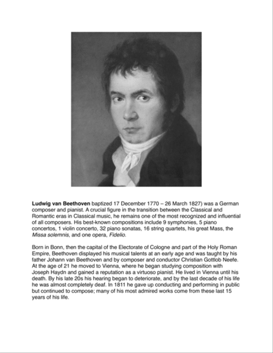 Moonlight Sonata - Piano Sonata No. 14 in C#minor - Beethoven - 1st movement Piano Solo scores gallery preview page 3