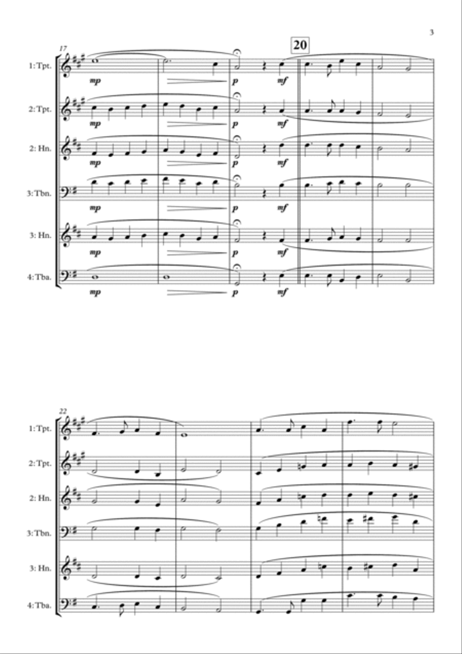 In The Bleak Midwinter by Harold Darke - BRASS QUARTET/QUINTET Brass Quartet scores gallery preview page 5