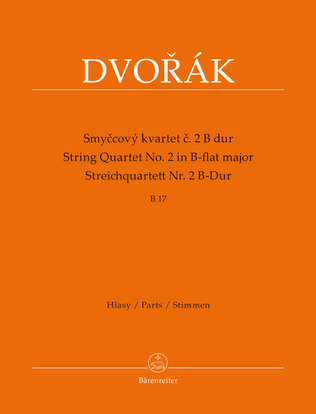 Book cover for String Quartet no. 2 in B-flat major B 17