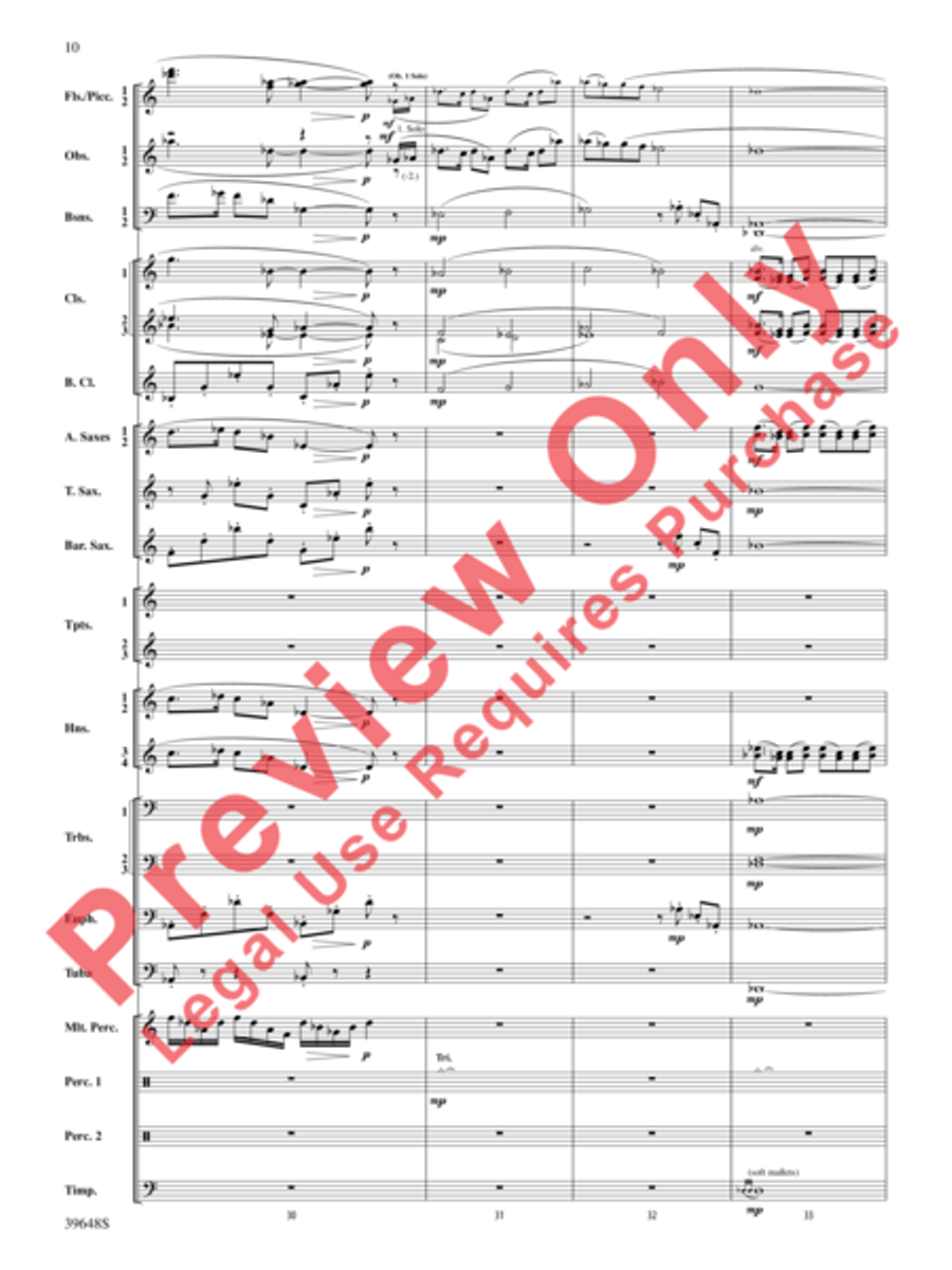 A Childhood Remembered Concert Band scores gallery preview page 10