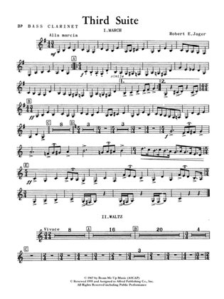 Third Suite (I. March, II. Waltz, III. Rondo): B-flat Bass Clarinet
