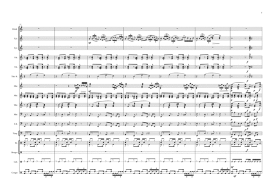 Halloween dances for percussion Percussion Ensemble scores gallery preview page 5