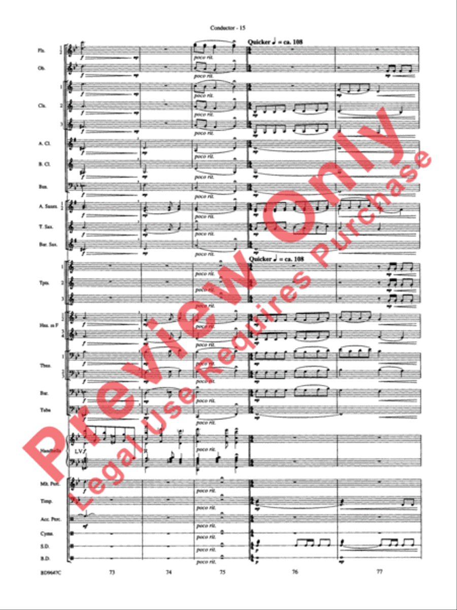 Tidings! (A Christmas Carol Fantasy) Concert Band scores gallery preview page 17