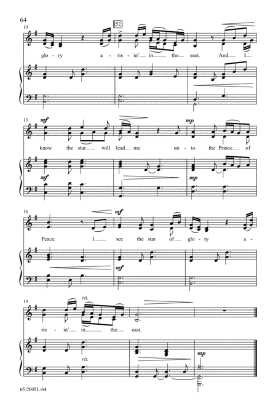 I Hear the Prophet Callin' 4-Part scores gallery preview page 65