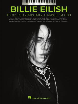 Book cover for Billie Eilish – Beginning Piano Solo