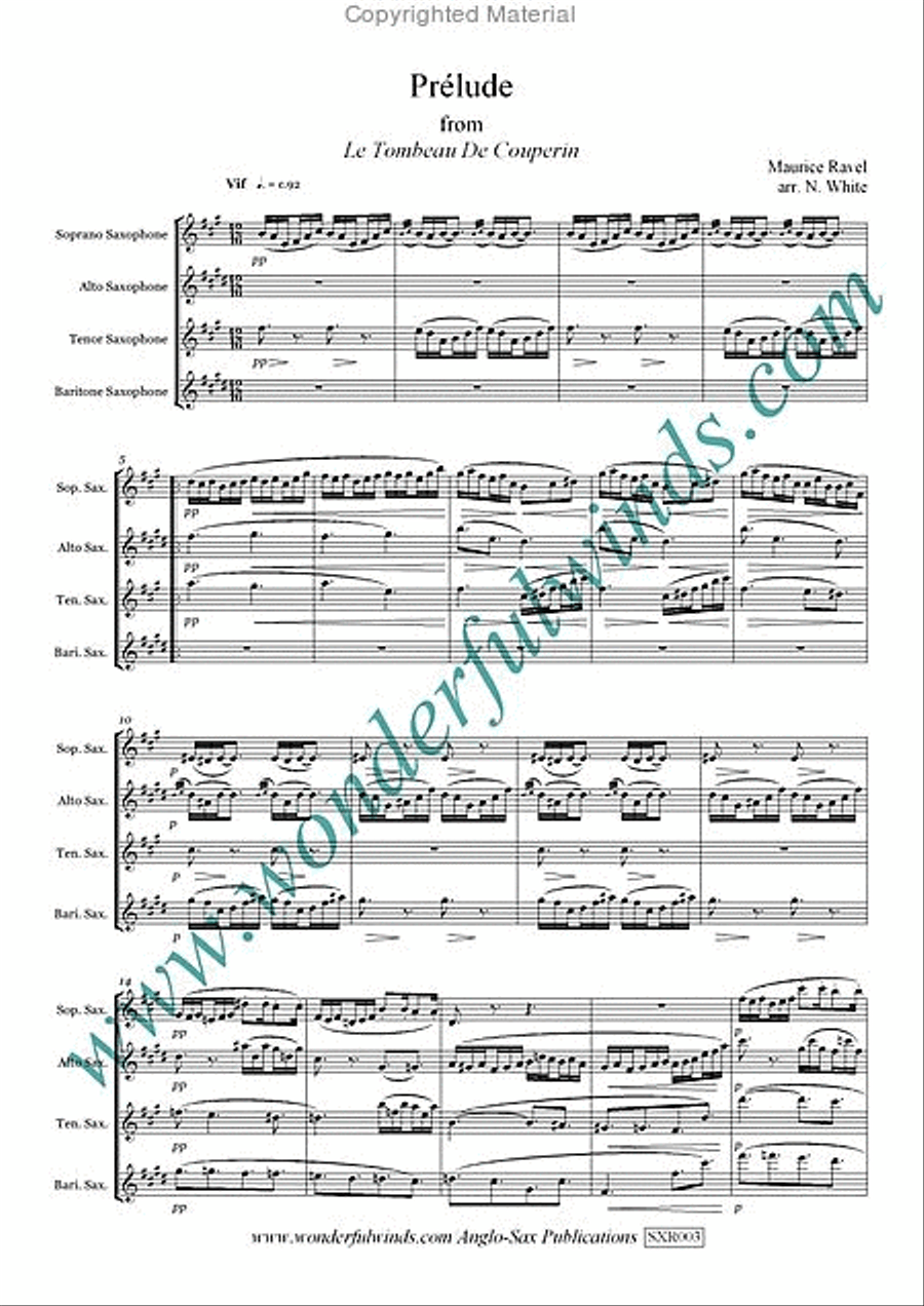 Prelude Saxophone Quartet scores gallery preview page 2