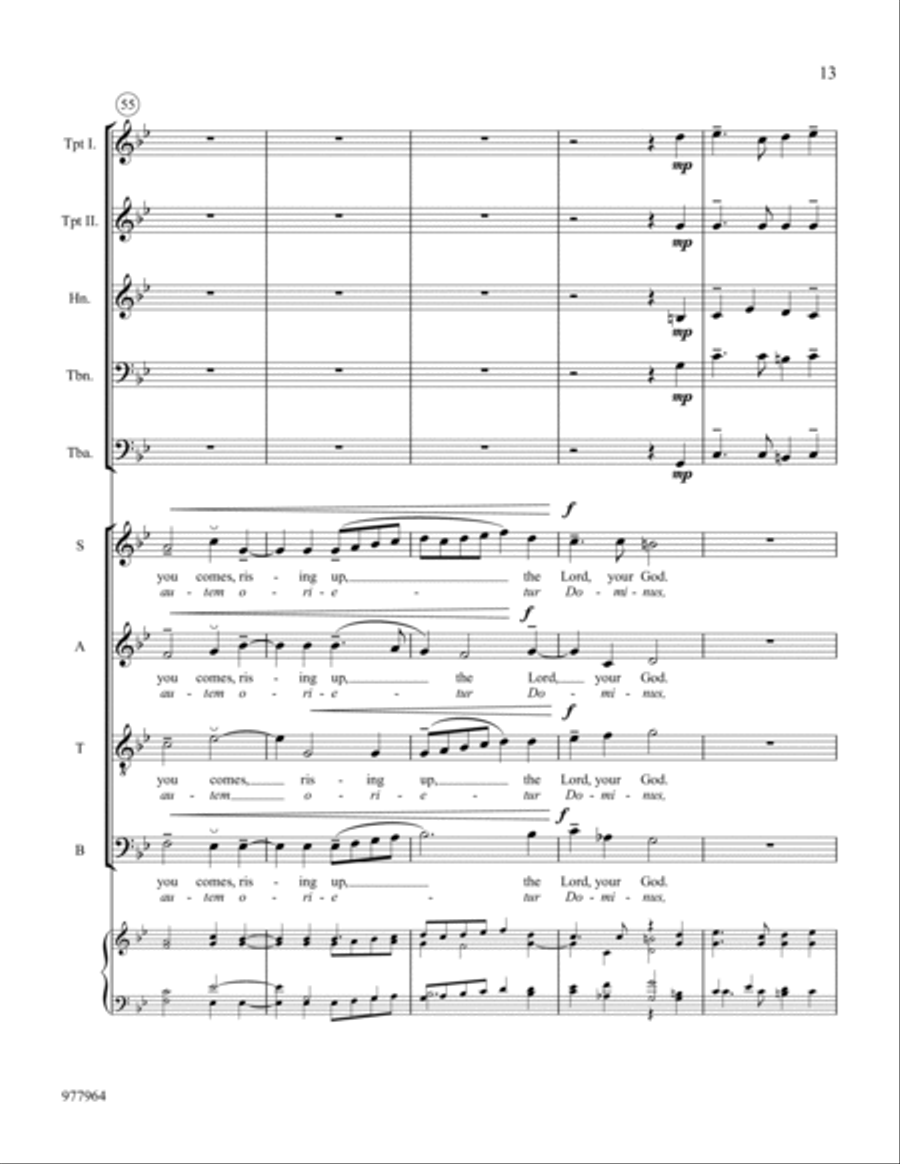 Rise Up, Shine Forth / Surge, illuminare, Jerusalem (Full Score) 4-Part scores gallery preview page 4