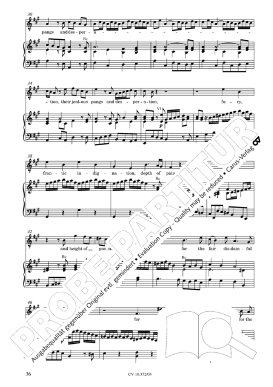 Ode for St. Cecilias Day 4-Part scores gallery preview page 37