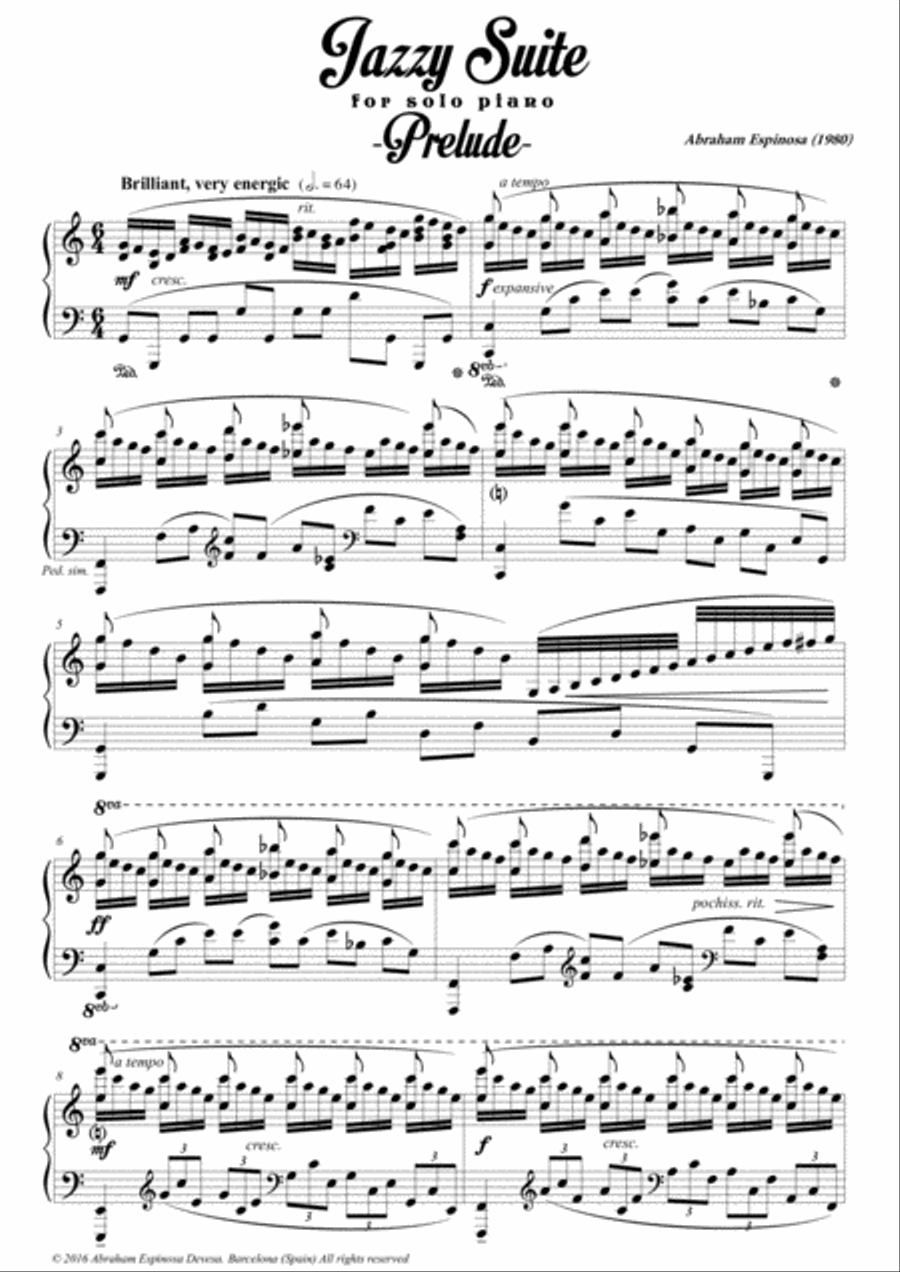 Jazzy Suite for solo piano Piano Solo scores gallery preview page 3