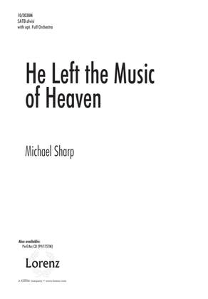 Book cover for He Left the Music of Heaven