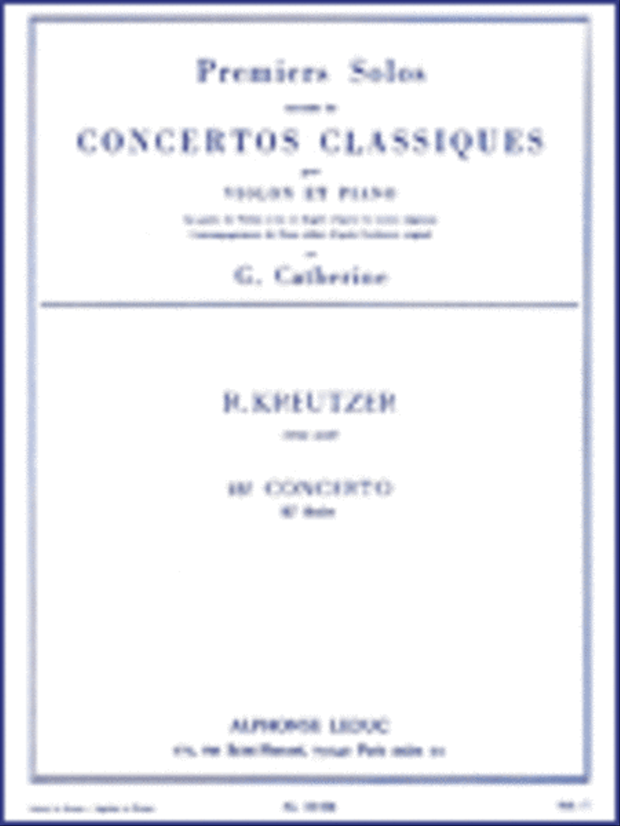 Premier Solos Concertos Classiques - Concerto No. 18, Solo No. 1 Violin Solo scores gallery preview page 1