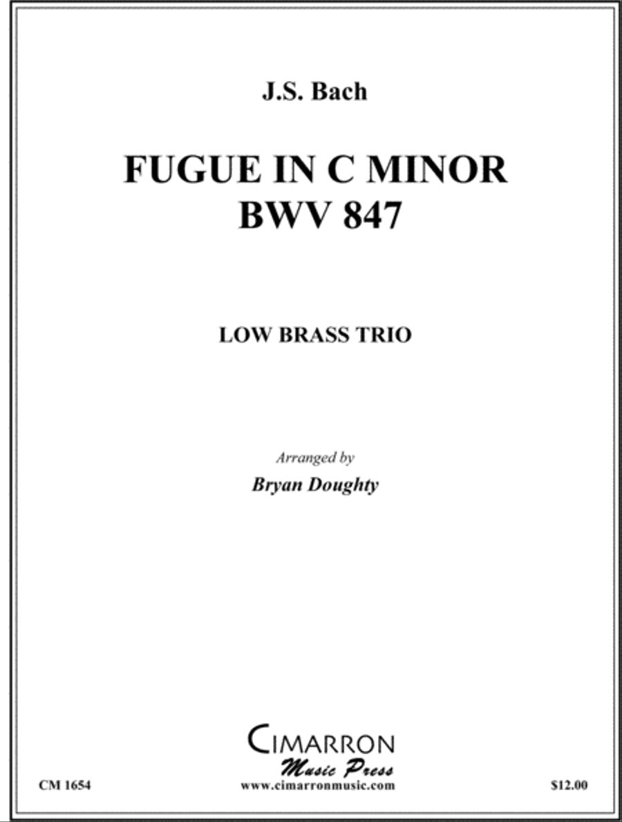 Fugue in c minor, BWV 847 Brass Trio scores gallery preview page 1