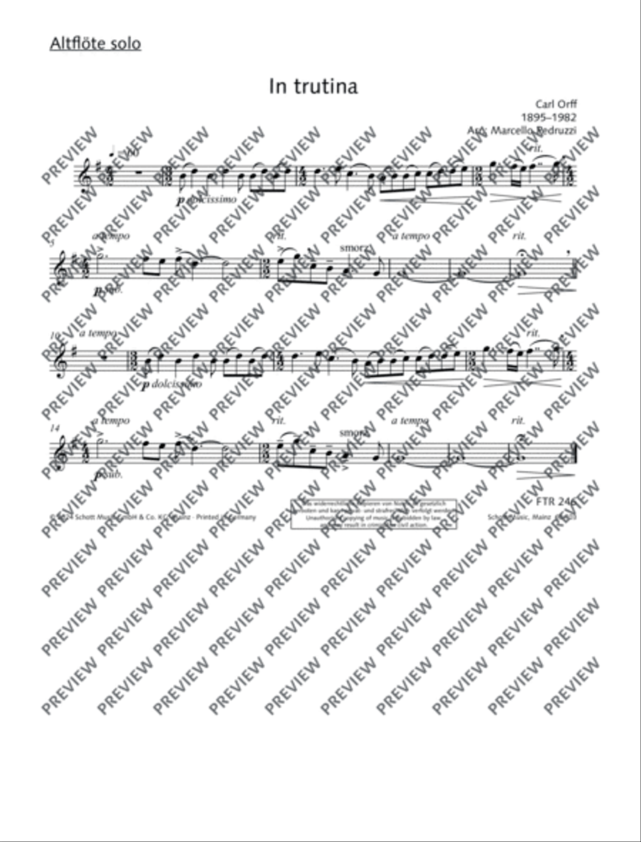 In trutina Flute Choir scores gallery preview page 10