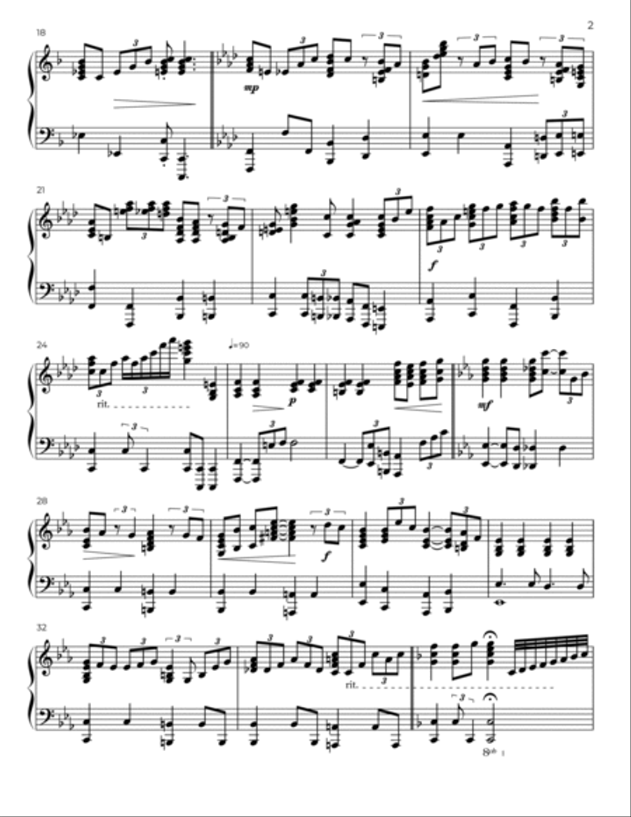 Angels We Have Heard on High - Jazz Piano Piano Solo scores gallery preview page 2