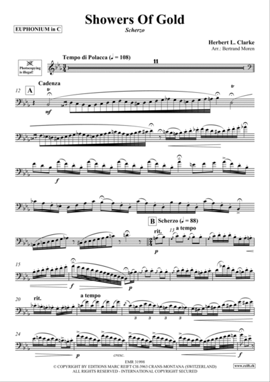 Showers Of Gold Euphonium scores gallery preview page 5