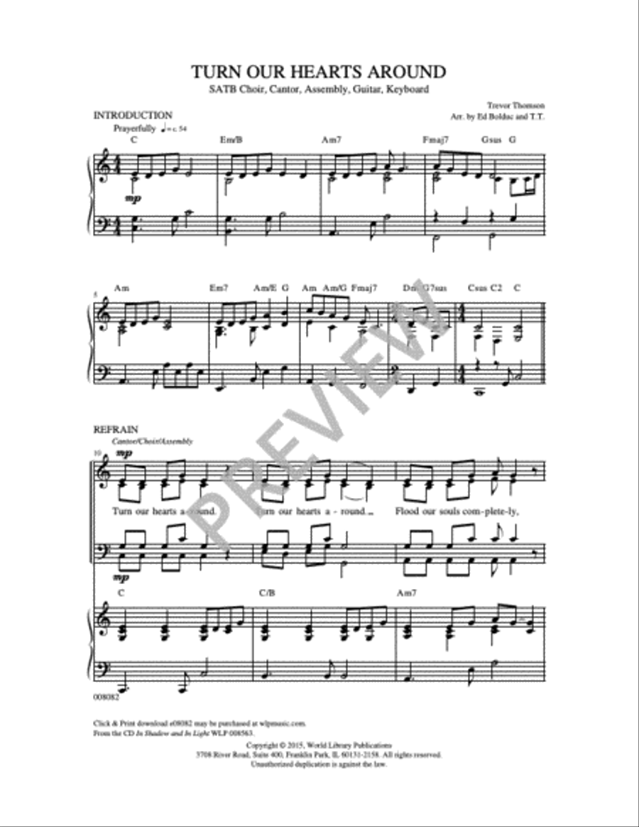 Turn Our Hearts Around 4-Part scores gallery preview page 7
