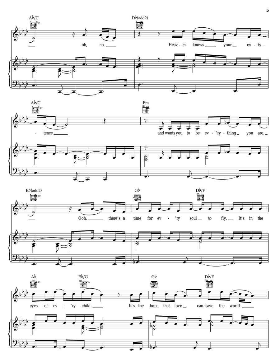 I Believe Piano, Vocal, Guitar scores gallery preview page 5