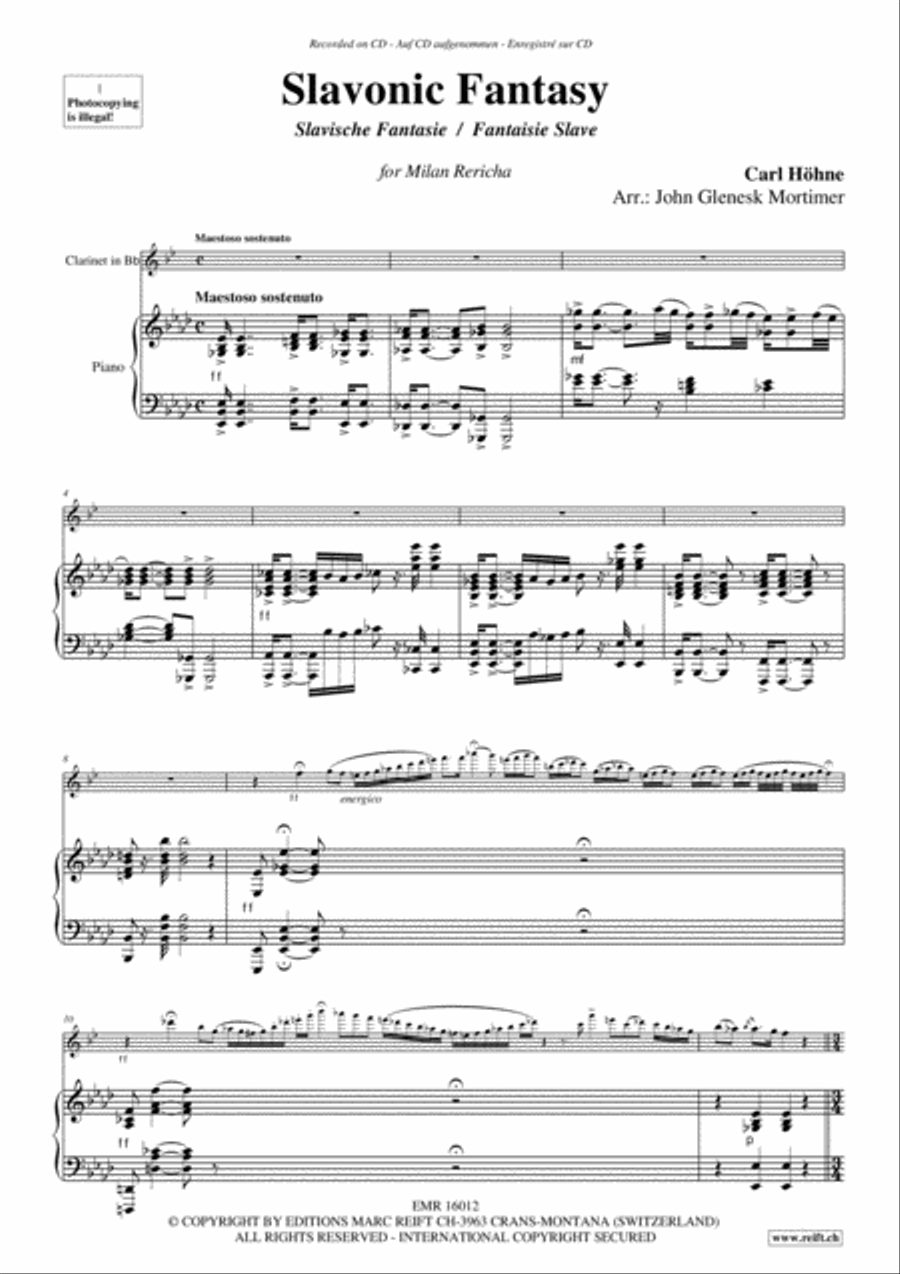 Slavonic Fantasy Slavonic Fantasy Clarinet Solo scores gallery preview page 5
