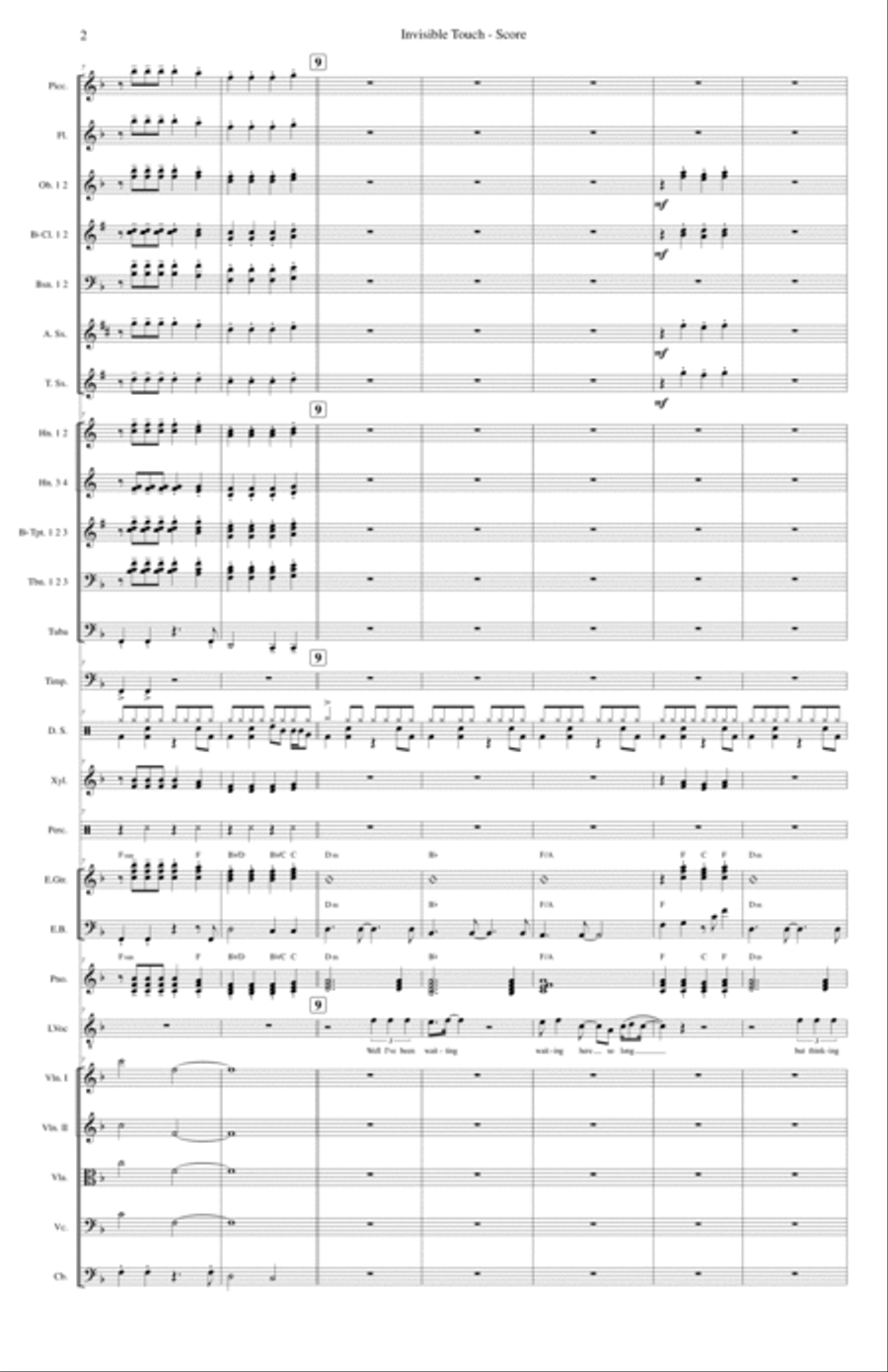 Invisible Touch Full Orchestra scores gallery preview page 2