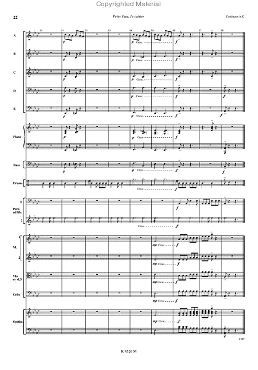 Peter Pan Cahier 1 Orchestra scores gallery preview page 3