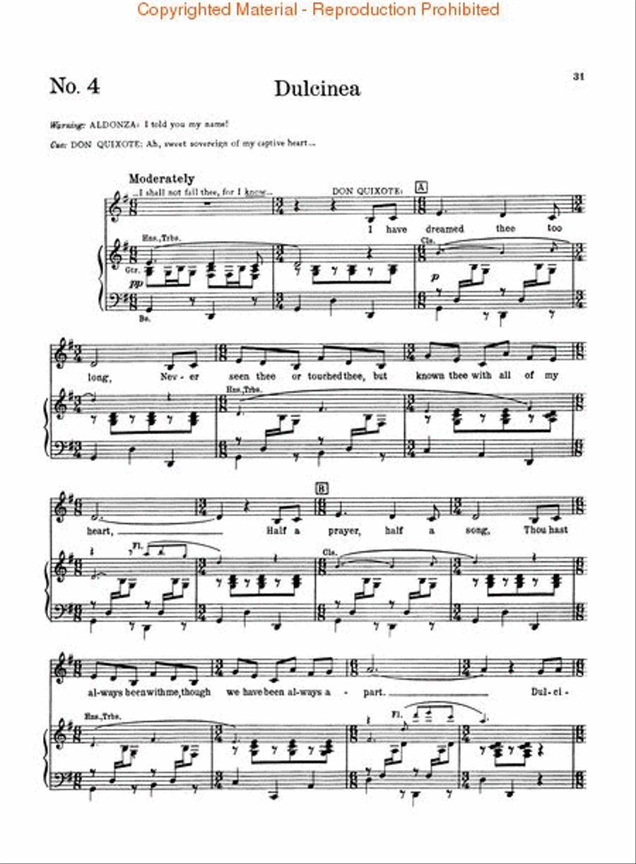 Man of La Mancha Voice scores gallery preview page 4