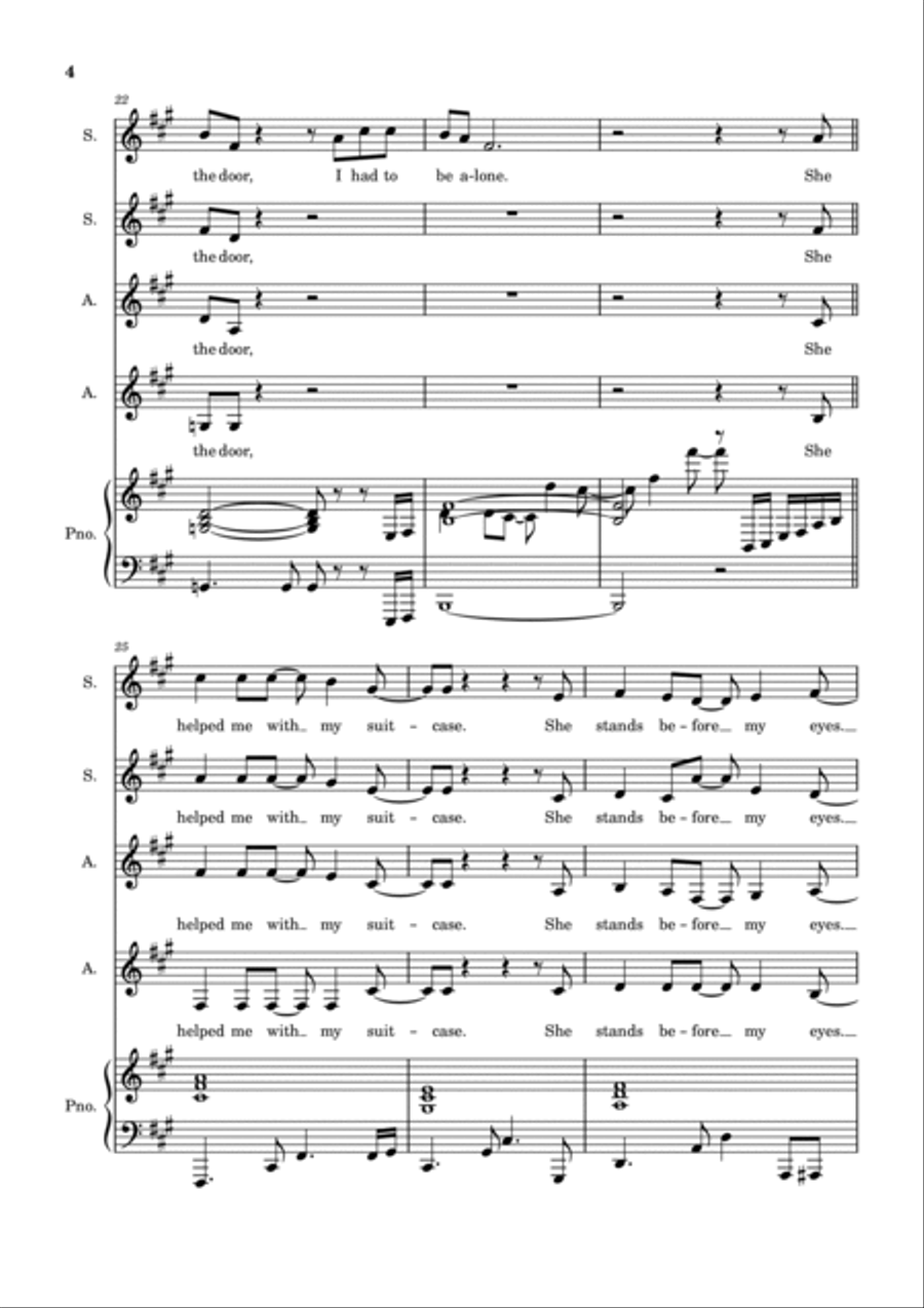 Just A Song Before I Go SSAA scores gallery preview page 5